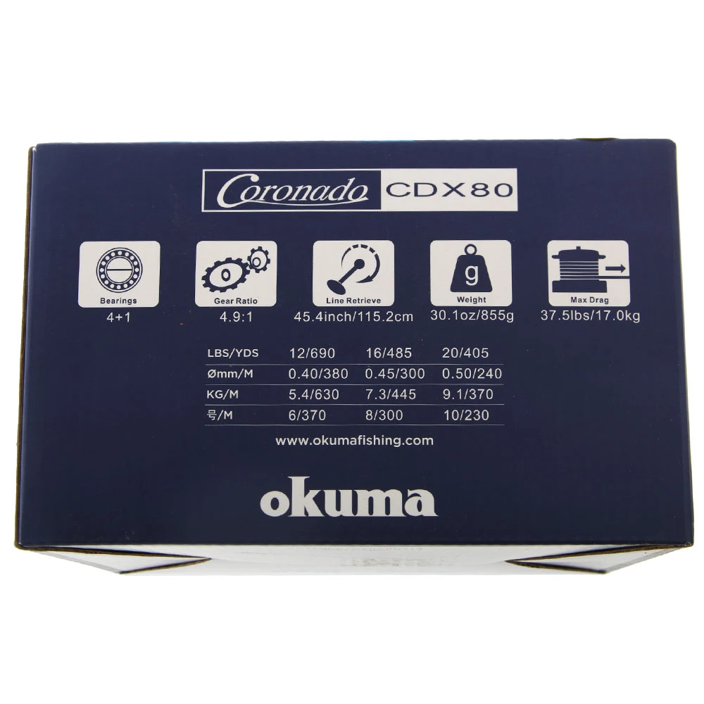 Okuma Coronado CDX 80 Baitfeeder Reel - Image 2