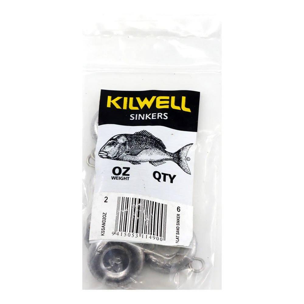 Kilwell Sand Flat Sinkers 2oz Qty 6 - Image 2