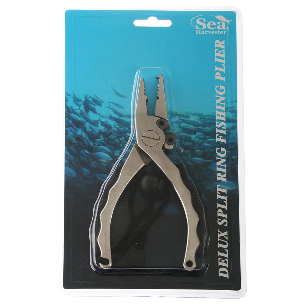 Sea Harvester SS Alloy Fishing Pliers With Tungsten Carbide Cutter 7in