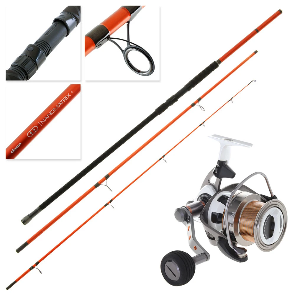 Okuma Trio Rex Salt 60FD Nano Matrix Plus Salt Spin Combo 14ft 8-12kg 3pc