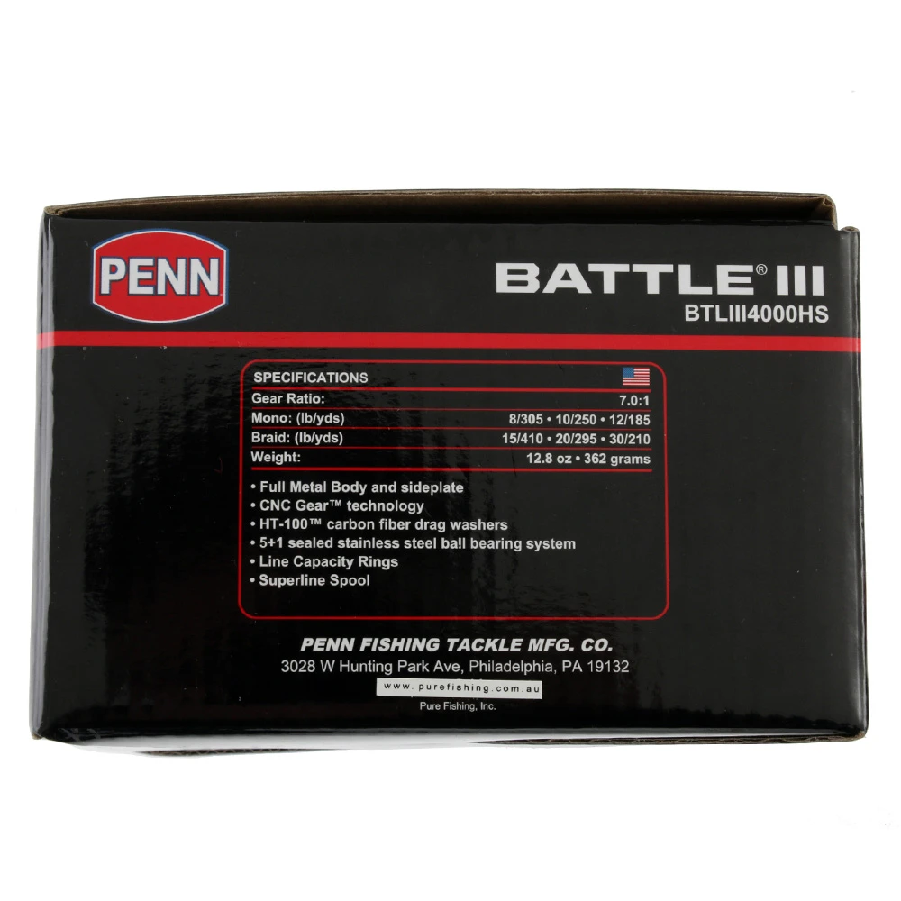 PENN Battle III 4000HS Spinning Reel - Image 2