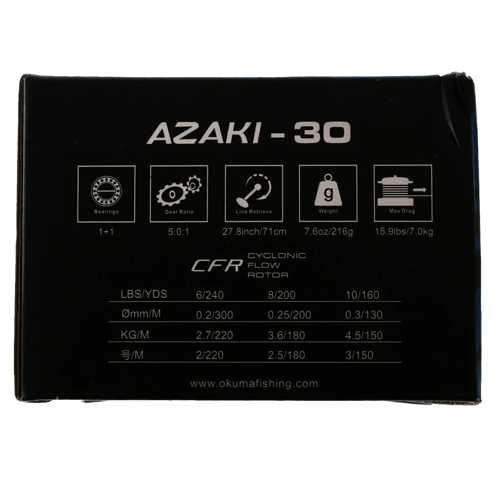 Okuma 30B Azaki Spinning Reel With Braid - Image 2