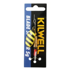 Kilwell Blade Spinner Lure Treble Hook Zebra Qty 1