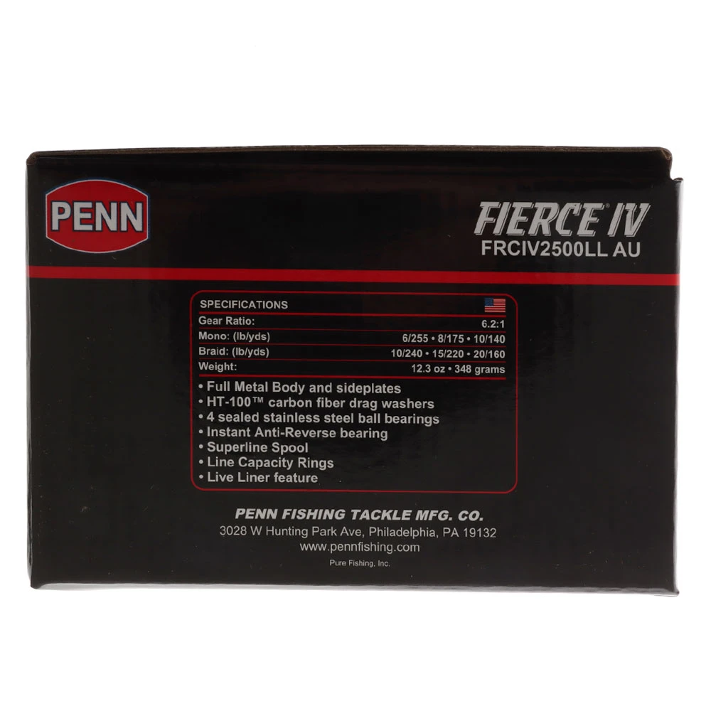 PENN Fierce IV 2500LL Live Liner Spinning Reel - Image 2