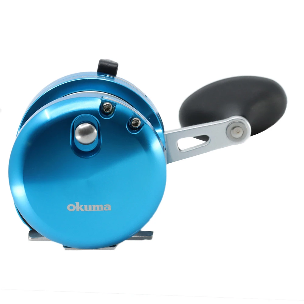 Okuma Cavalla 12 Narrow 2-Speed Lever Drag OH Boat Reel Blue - Image 6