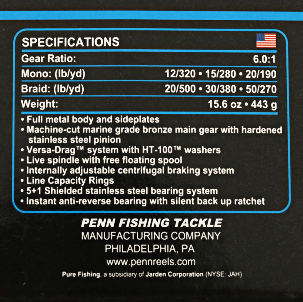 PENN Fathom 15 Star Drag Overhead Boat Reel - Image 2