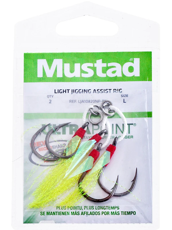 Mustad 10820NPBN Light Jigging Assist Rig 2/0 Qty 2 - Image 2