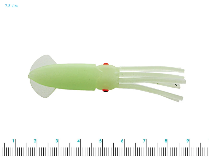 ManTackle Lumo Squid Green Glow 7.5cm