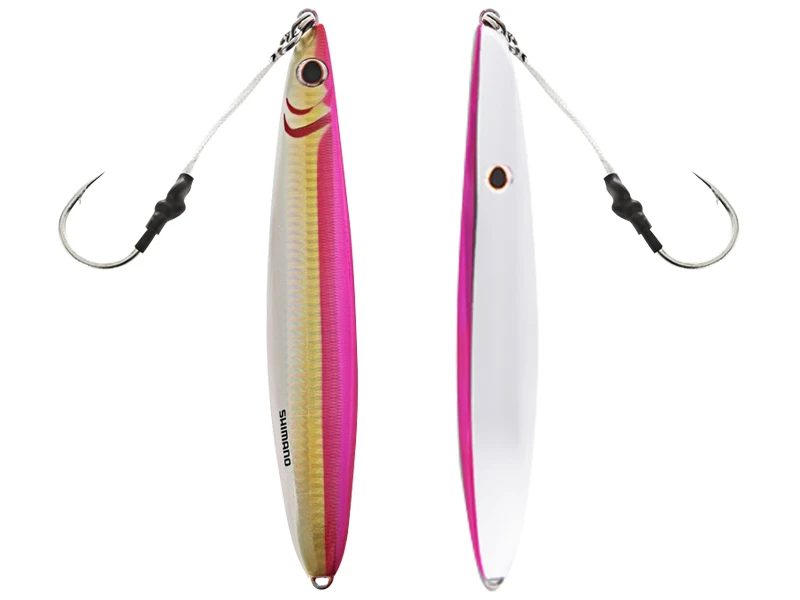 Shimano Butterfly Flat-Side Mechanical Jig Pink Silver 224g 7/0